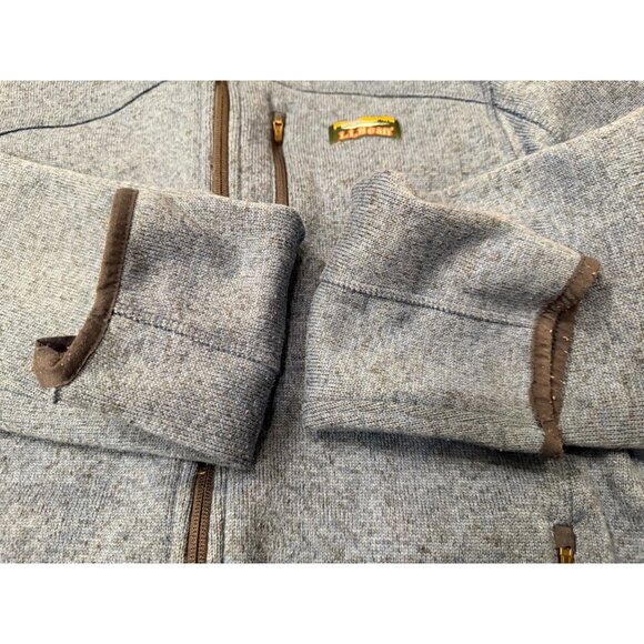 LLBean Mens Slightly Fitted Full-Zip Jacket M Rec Blue Polyester Long Sleeves - Picture 6 of 9